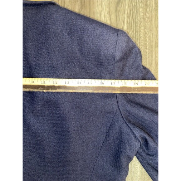 THE LIMITED Wool Navy Double Breasted Blazer Long Nautical w/Shoulder Pads Large - Picture 16 of 16